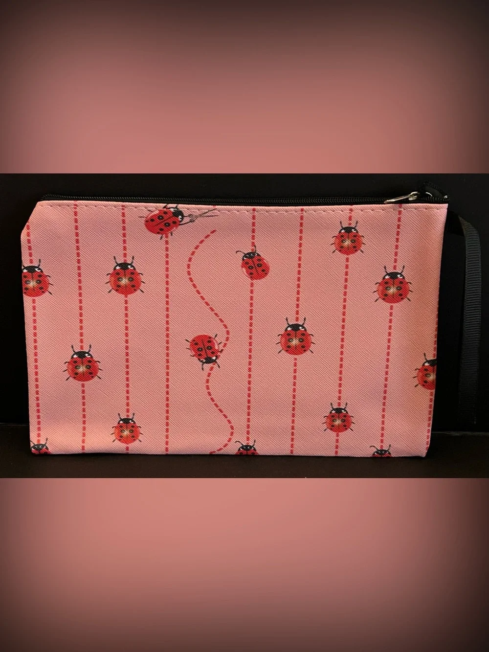Assorted Ladybug 🐞 Print Cosmetic Case Pouch with Zipper Closure New